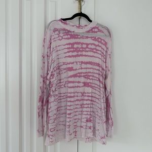 Free People Tie Dye Long Sleeve Tee